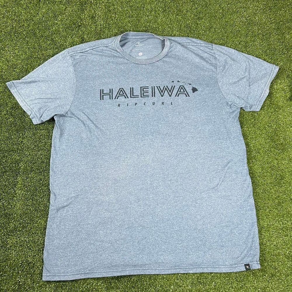 Rip-curl Men's Blue and Grey T-shirt